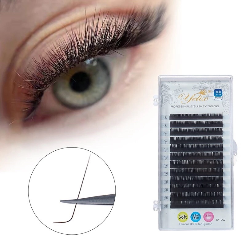 Yelix L Curl Series Easy Fan New Trend L Shaped Lashes Extanxion