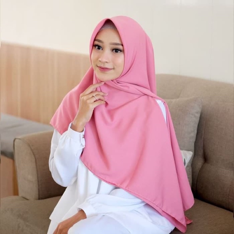 HIJAB  BELLA SQUARE SYAR’I 130/130 BELLA SQUARE JUMBO PREMIUM || POLLYCOTTON DUOBLE HYCON