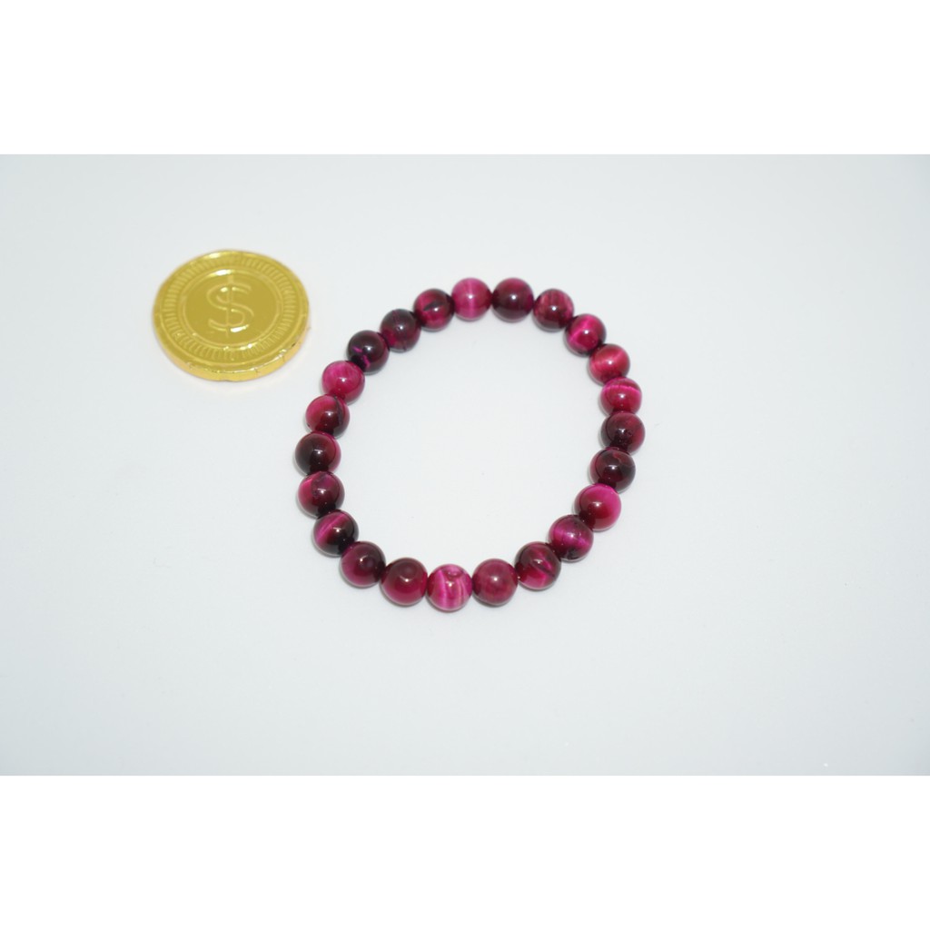 Red Tiger Eye 8mm Gelang Batu Natural Biduri Sepah Kalimantan beads craft aksesoris supplier