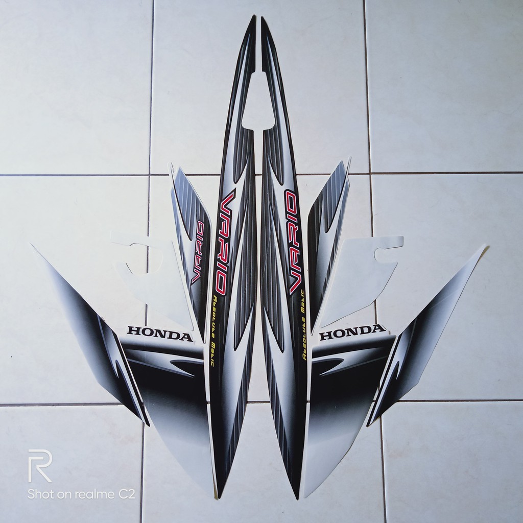 stiker striping motor honda vario cw 110 2006-2007 putih