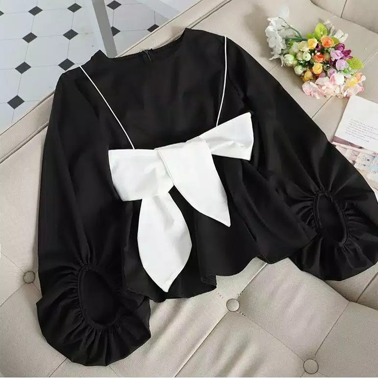 Mori Blouse Atasan Blus Balon Fashion Muslim Terlaris