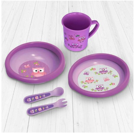 Baby Safe Set Mealtime Collection Tempat Makan Bayi Piring Mangkuk Sendok Gelas FS500