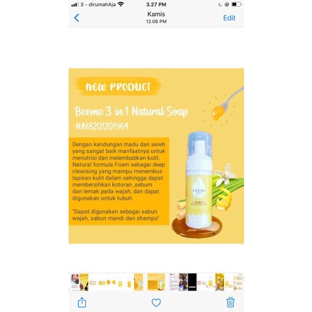 Beeme Natural soap 3in1