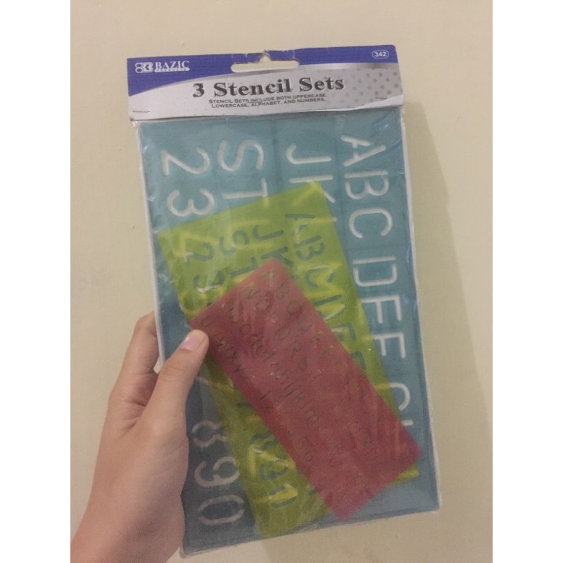 

3 stencil sets (penggaris nama)