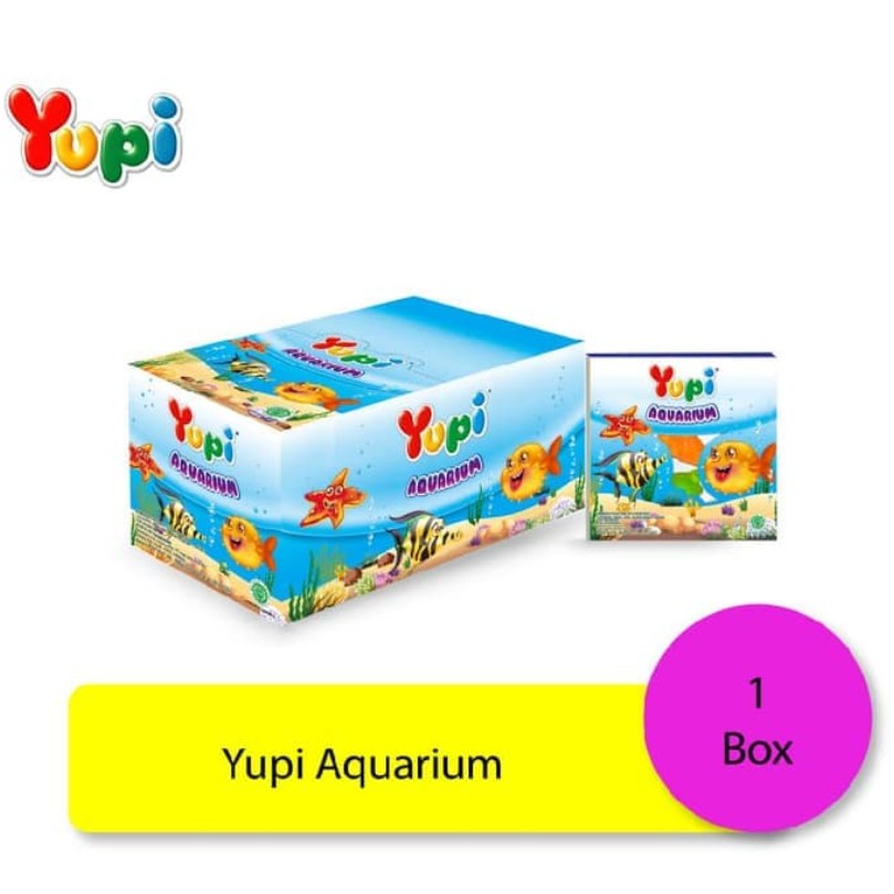 

Yupi Aquarium 1 Box 12 Pcs - Permen Jelly Manis Ikan Laut