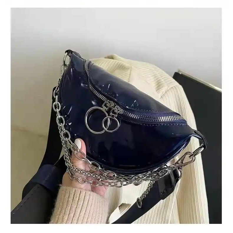 ZC 0147 EL 5603 RISCE TAS WAISTBAG GLOSSY IMPORT WANITA CEWEK PEREMPUAN JAKARTA BATAM 20 7 13