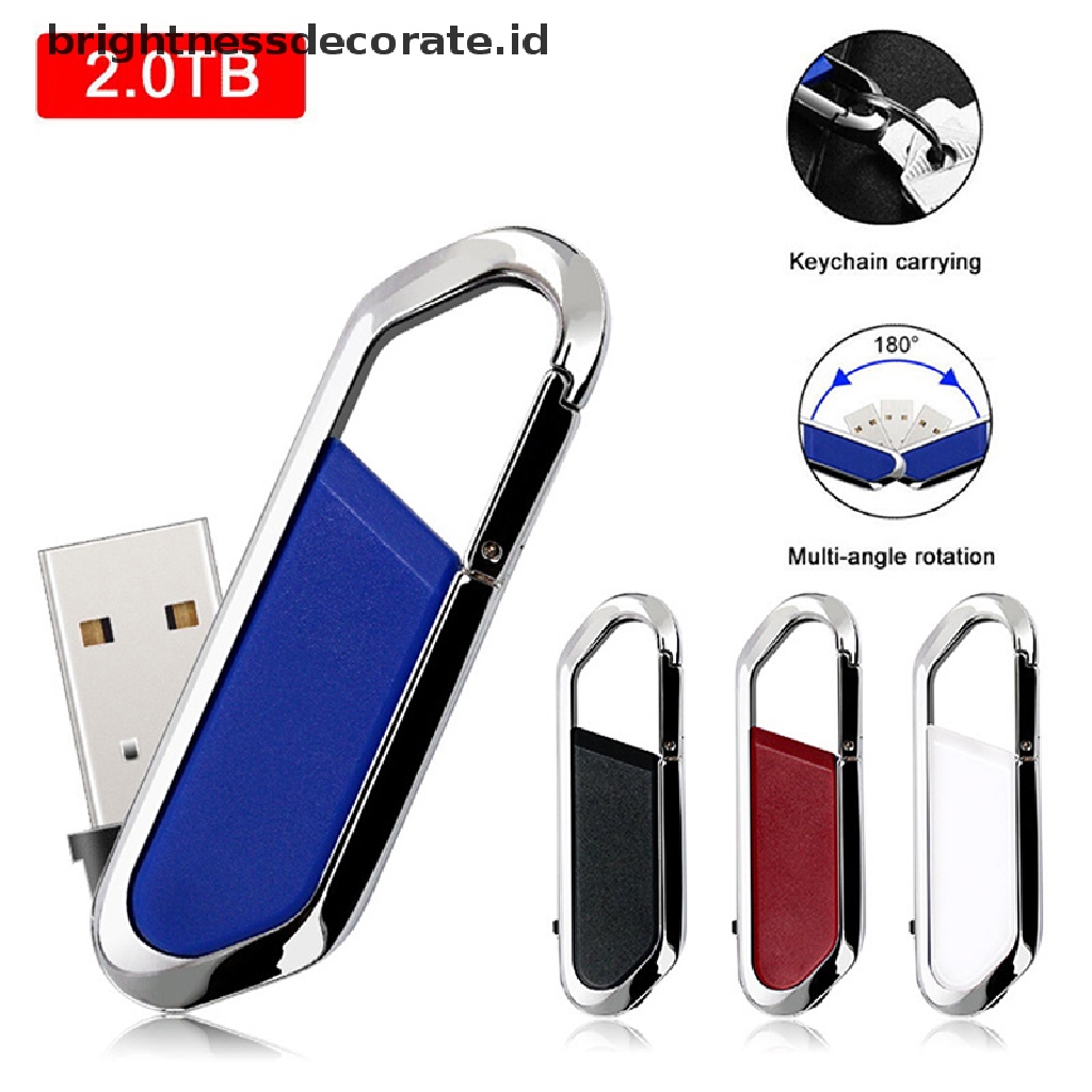 (birth) Flashdisk USB 2.0 Kapasitas 2TB Bahan Logam Untuk PC / Laptop