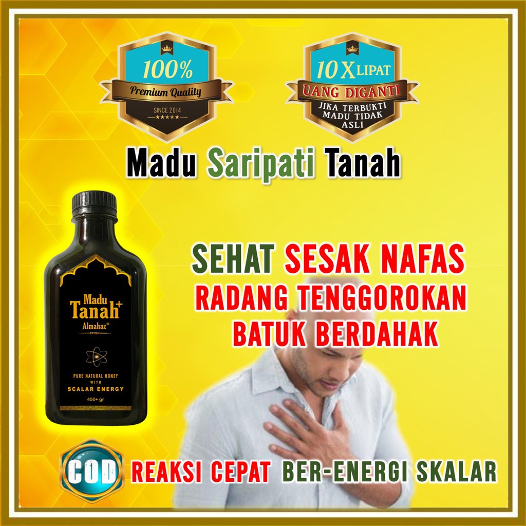 Almahaz Madu Hitam Pahit Madu Tanah Madu Herbal Paru-paru Asma TBC Bronkitis Anosmia sesek napas