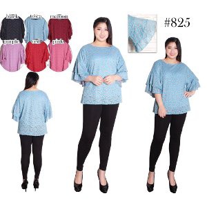 Atasan brukat jumbo bigsize baju atasan wanita brukat jumbo bigsize blouse brukat kemeja brukat ata
