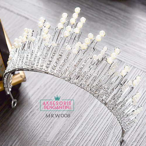 [PRODUK FAVORIT] AKSESORIS MAHKOTA CROWN WEDDING HEADPIECE PENGANTIN MRW008