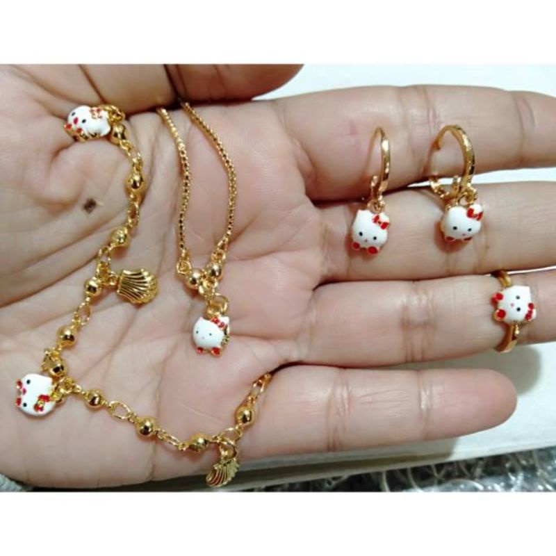 Xuping set anak berlapis emas 24k