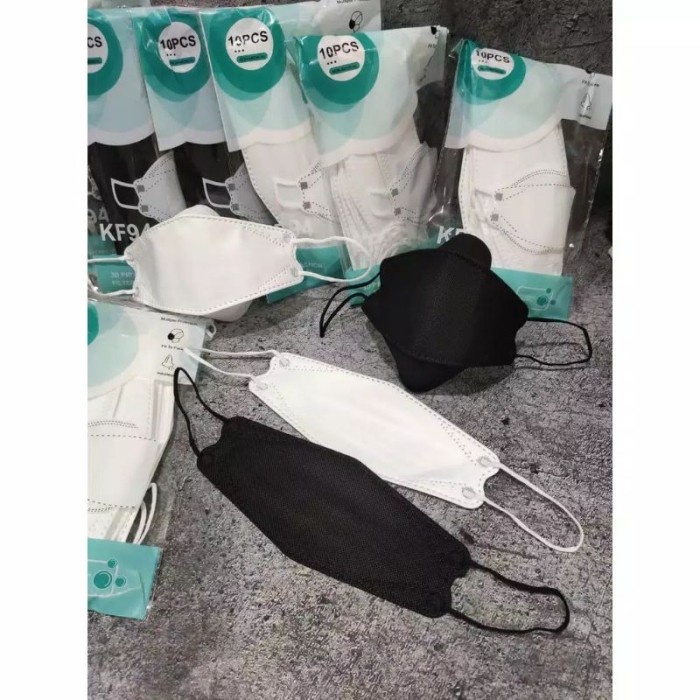 masker kf94 10pcs masker medis 4lapis warna hitam