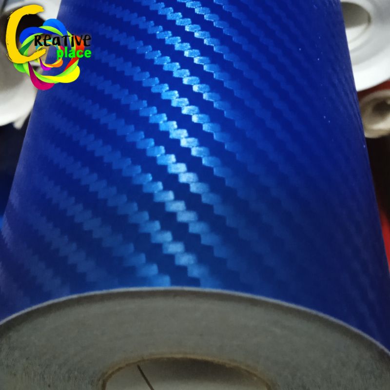 STIKER SKOTLET CARBON 3D BIRU / STIKER KARBON 3D RECOMMENDED UNTUK GADGED LAPTOP DAN DASHBOARD MOTOR