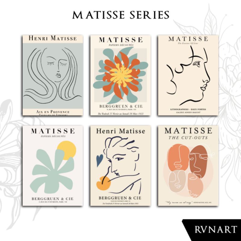 Henri Matisse wall art exhibition minimal poster print
