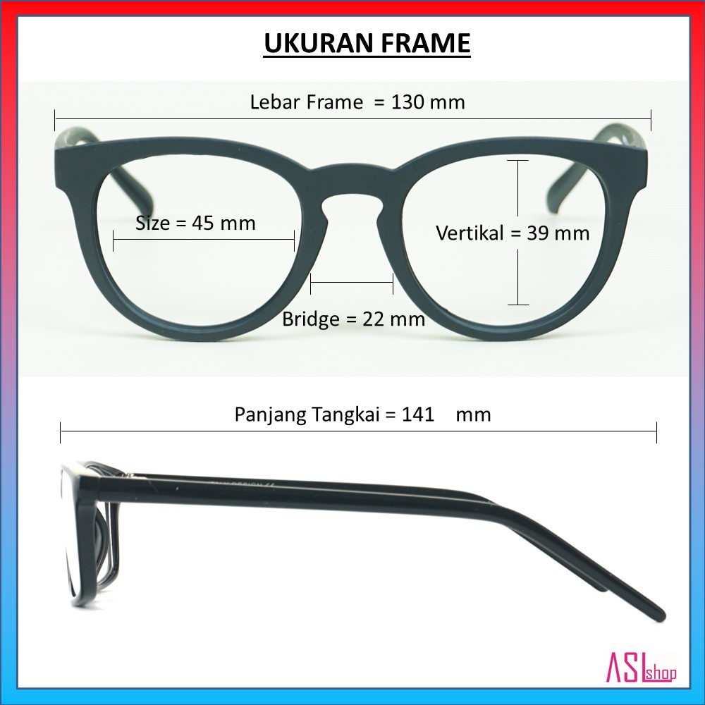 FRAME KACAMATA MINUS (3014CL) + LENSA BLUERAY