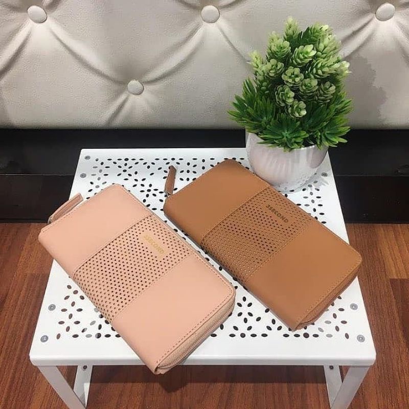 Dompet wanita 3second new original (coklat)