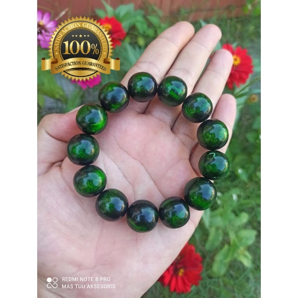 gelang akar bahar tali arus hijau ukuran 16 mm