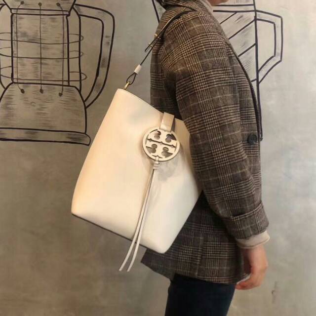 Tory burch miller hobo bag tas original white