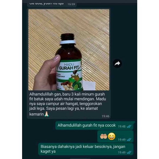 [Bisa COD] MADU GURAH FIT ASLI ORIGINAL GURAHFIT MADU Untuk Bronkitis, Radang Tenggorokan, Batuk dll | Madu GURAH FIT Asli Original