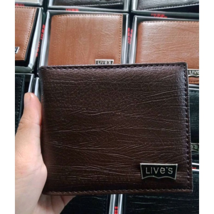 Dompet Pria. Kulit sintetis dapat di lipat dua