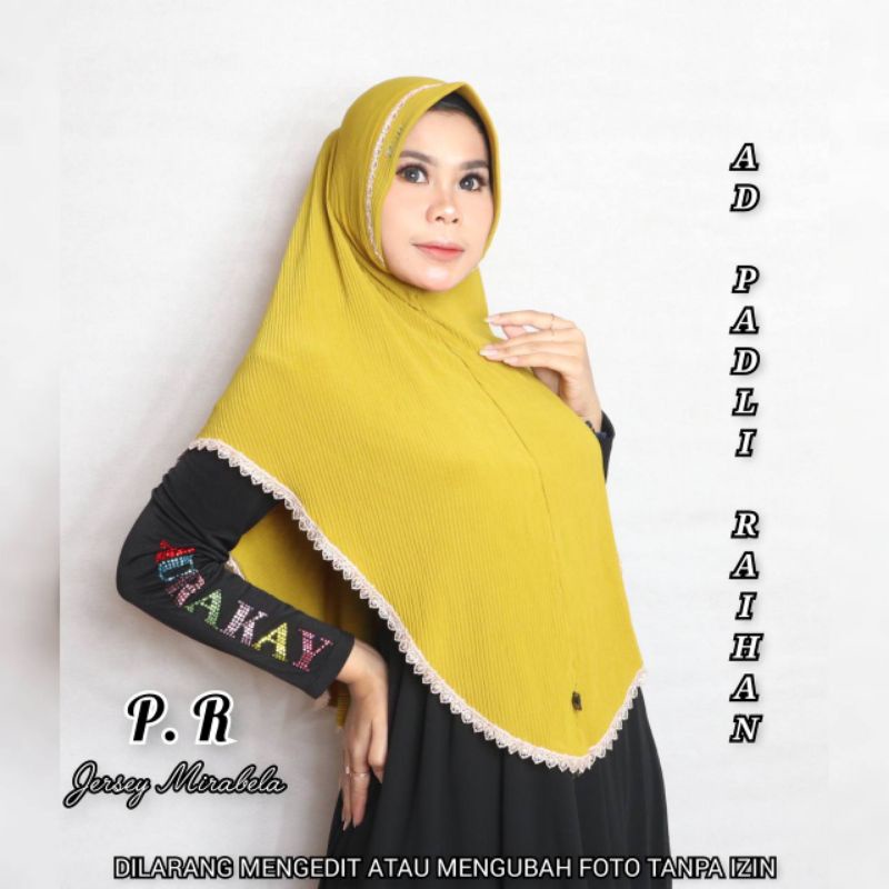 JILBAB PLISKET RENDA PET PADLI