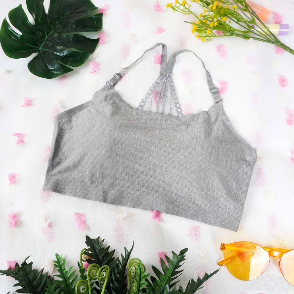 VS - Bra Wanita / BH Tanpa Kawat Bahan Halus Pakaian Dalam Tali Silang Elastis Sexy IMPORT 8648 tm