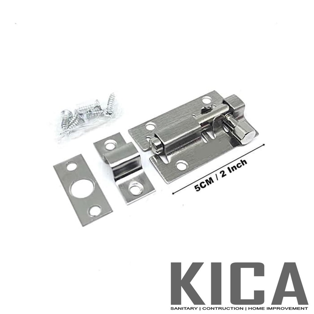 KUNCI PINTU / SLOT PINTU / GRENDEL PINTU / SLOT PINTU / GRENDEL STAINLESS STEEL 5 CM