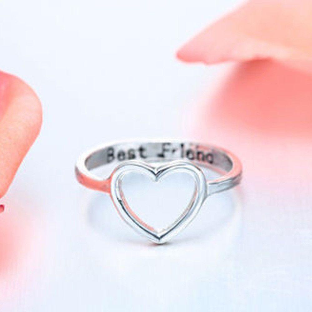 Cincin Nanas Love Hati New Letter Band Type Friendship