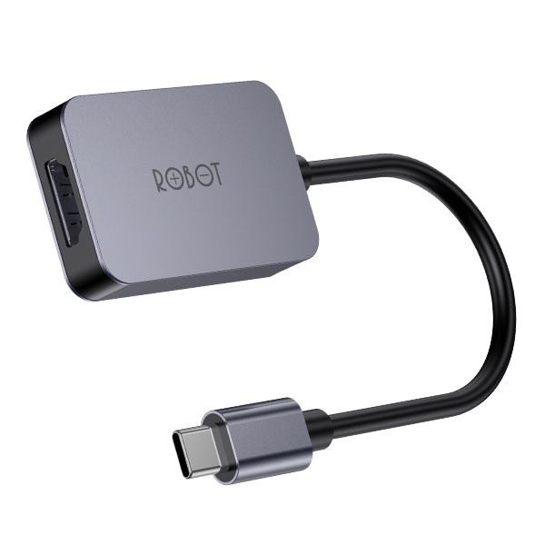 ROBOT HT100 Type-C to HDMI Adapter with 4K HDMI Aluminium Alloy  Garansi Resmi 1 Tahun