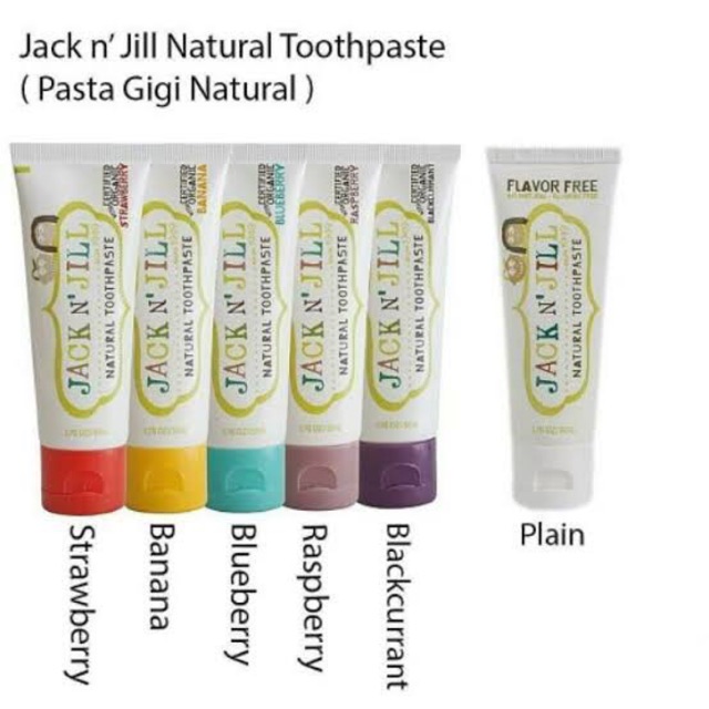 Jack n' Jill Organic Toothpaste (Pasta Gigi / Odol) Organik / Toothbrush (Sikat Gigi)