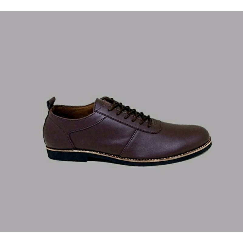 Sepatu Oxford Pria Big Size 43-48 / Pantofel Kerja Kantoran Pns Direktur Ukuran Jumbo Kulit Coklat, 48