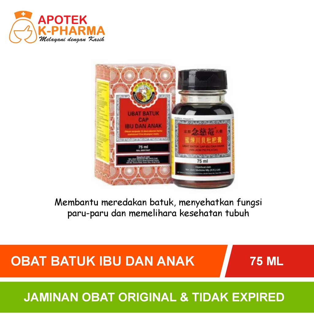 Obat Batuk Cap Ibu Dan Anak Isi 75ml Obat Original Nin Jiom