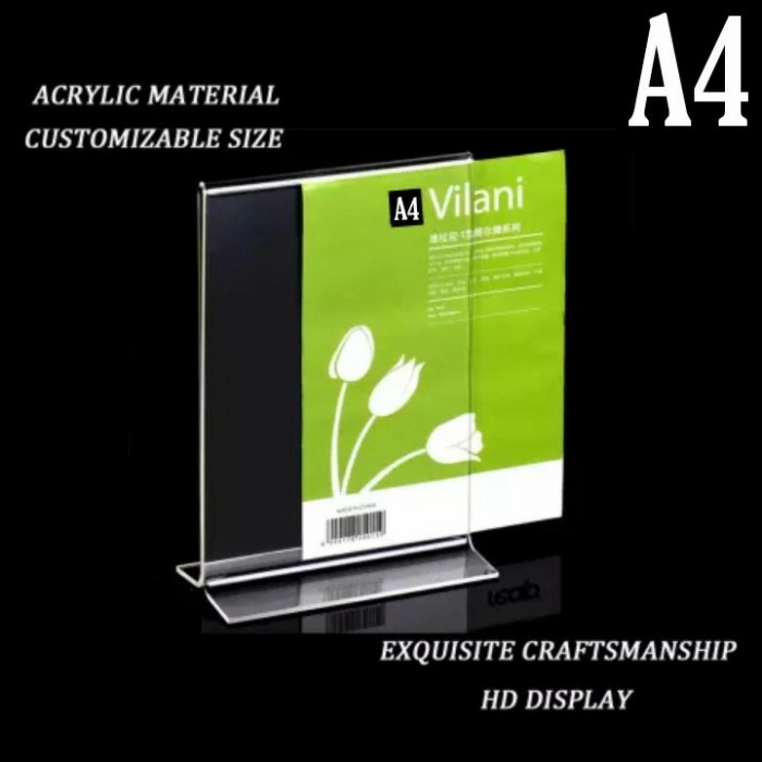 tempat brosur A4 / tent holder / tent card akrilik type T