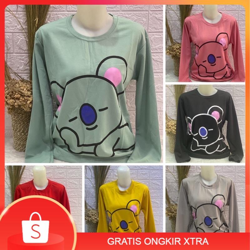 Kaos Lengan Panjang Wanita Gambar Murah