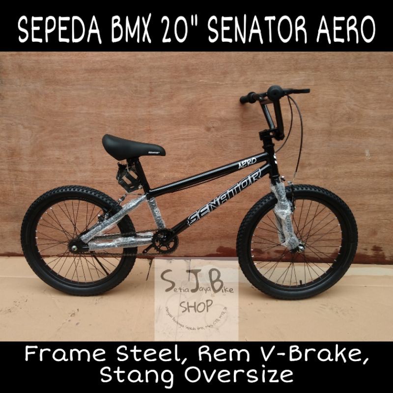 Sepeda BMX 20 Inch Senator Aero Steel Hi-Ten Rem V-Brake