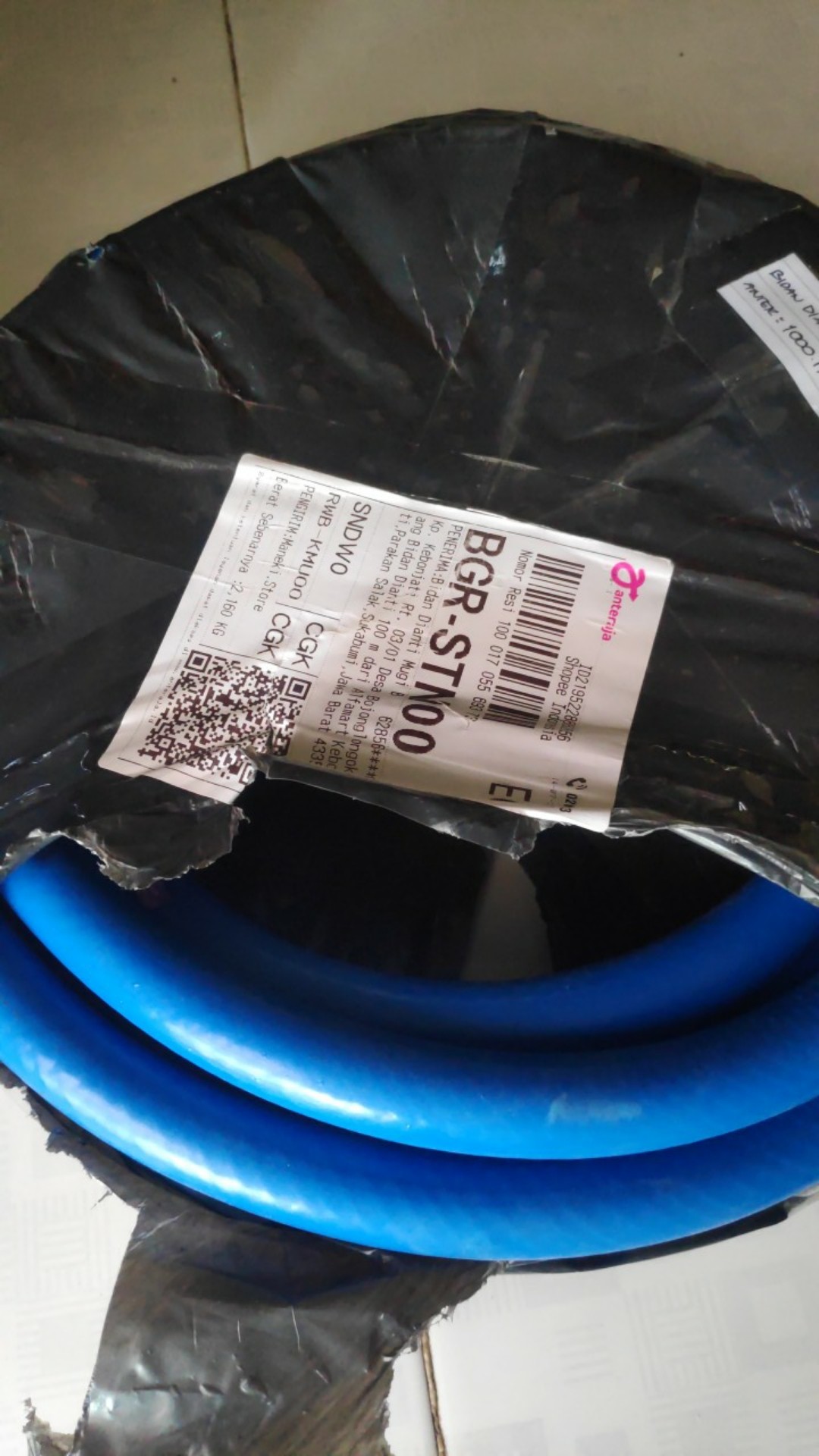 Selang Gas Biru High Pressure Thermoplastic 17.5mm Propeller Sni Harga Per Meter