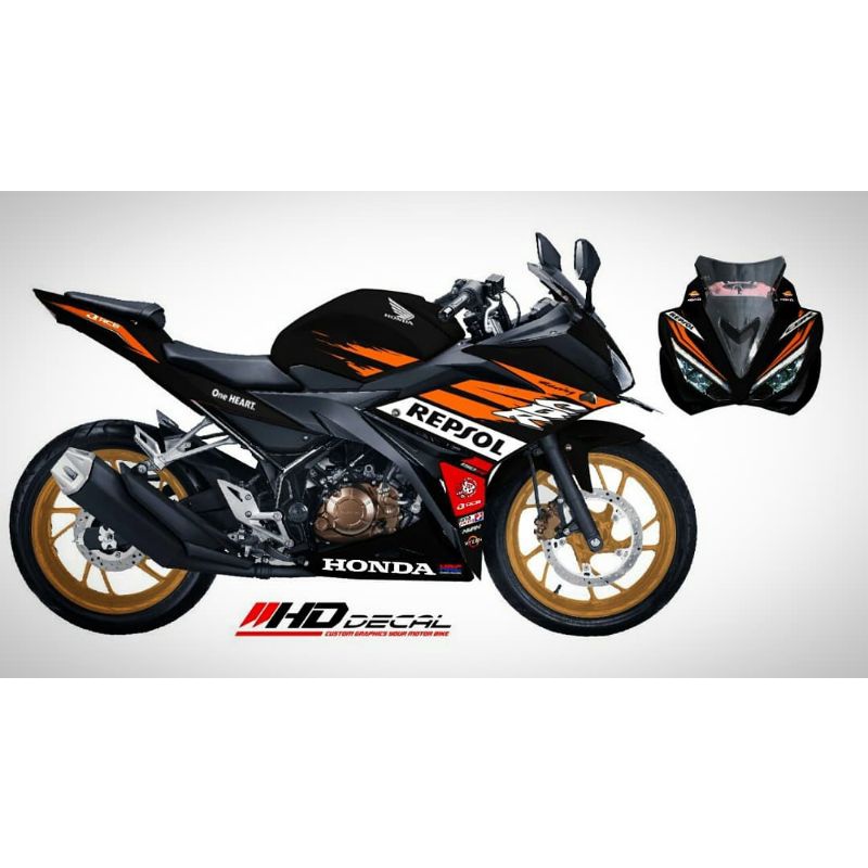 Striping custom sticker CBR 150R facelift 2017 -  livery CBR Repsol honda old
