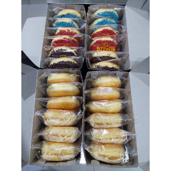 

donat kentang keju-coklat meses isi 12