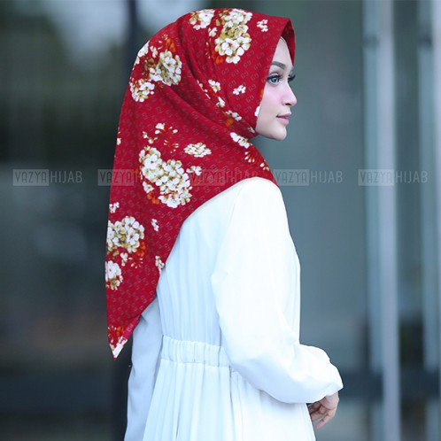Kerudung Segitiga Instant Original Terbaru Motif Bunga Bulan Kekinian Ekslusif Limited Edition Murah