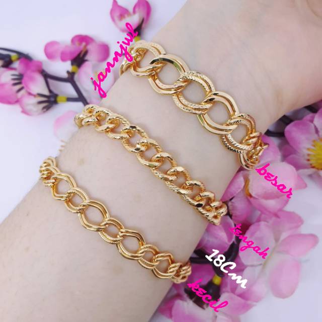 Gelang Rantai korea xuping lapis mas GRX-09