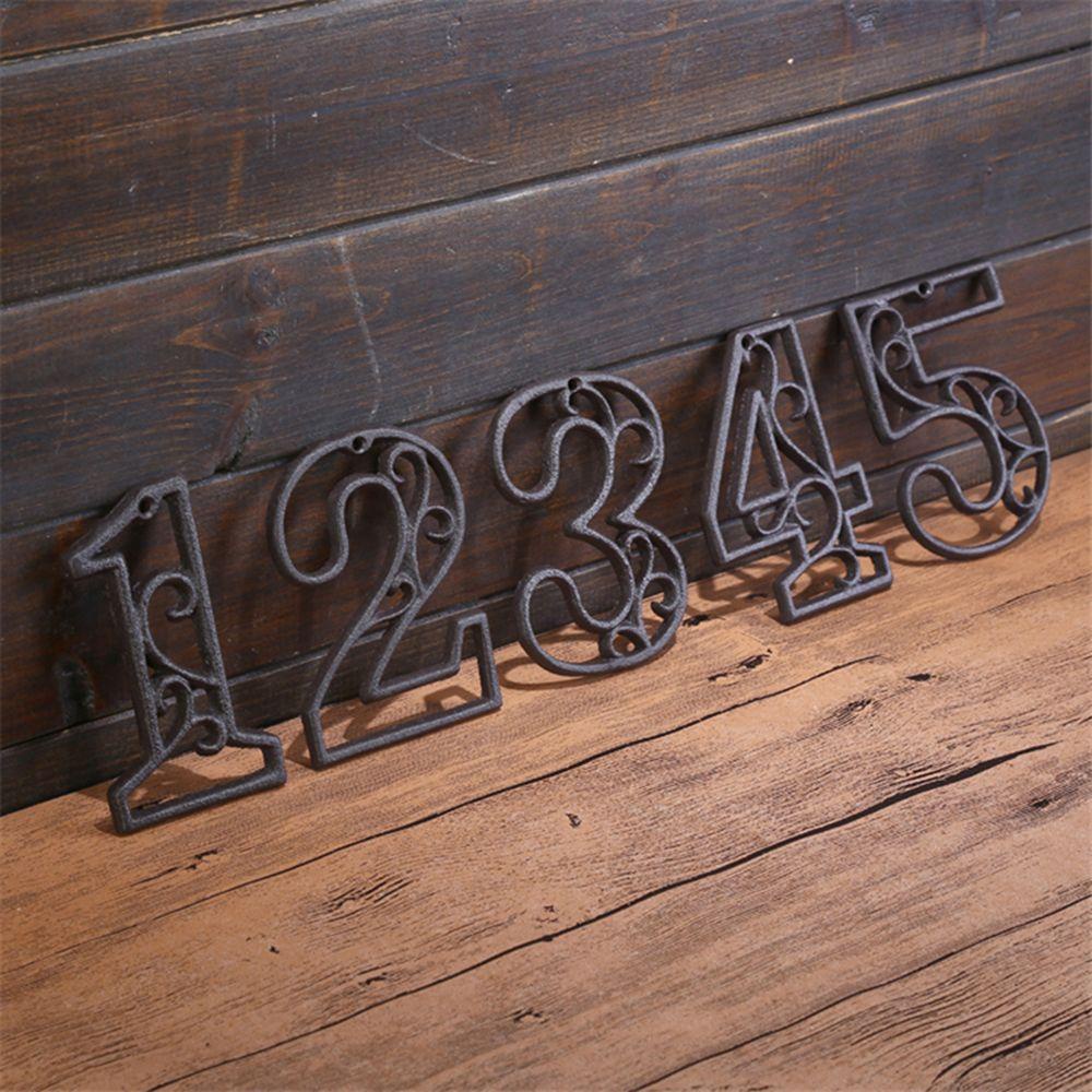 Chookyy Iron Cast Numbers 4.5&quot;/115mm Wall Decor Alat Peraga Tembak Angka Besi Tempa Gaya Industri