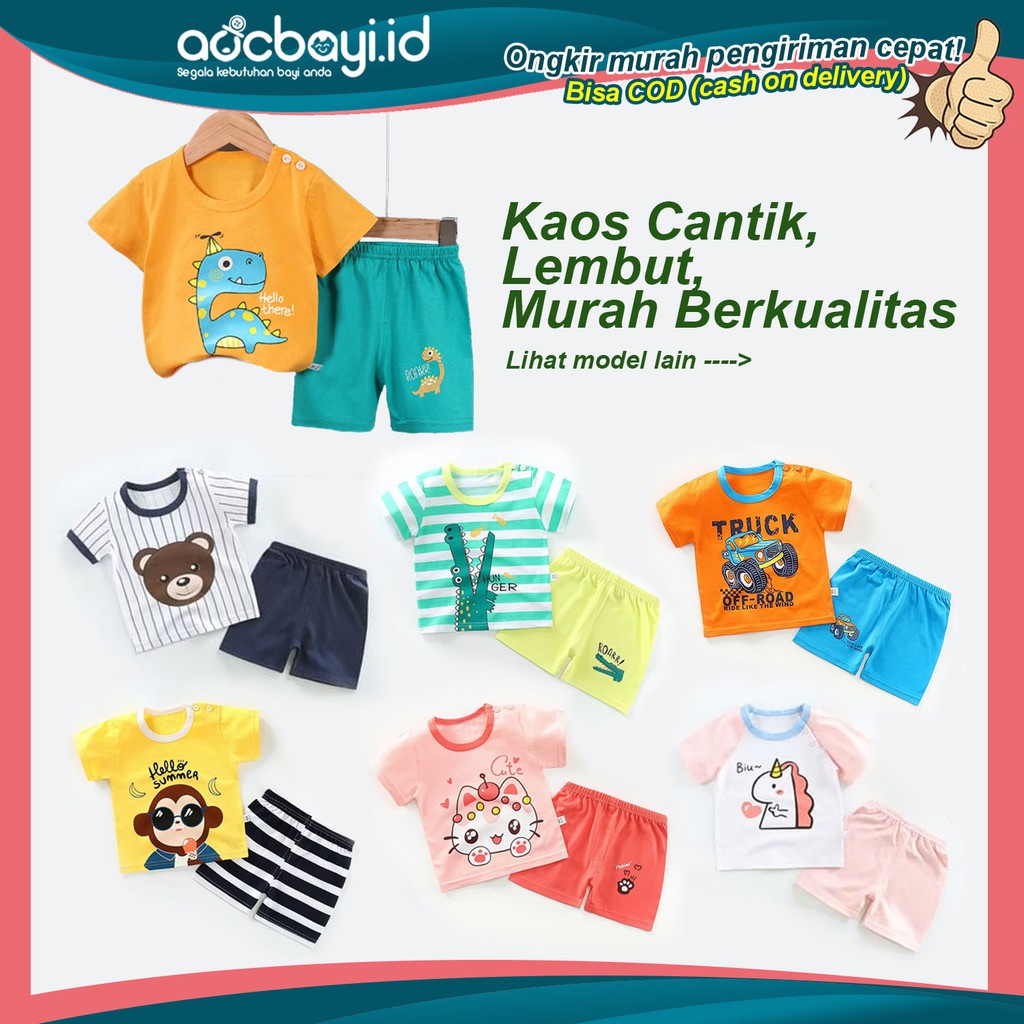 ☀ACCBAYI☀ BSB0001 COD Baju Jumper Anak Piyama Pakaian Romper Bayi Tidur Fashion Celana Pendek Import