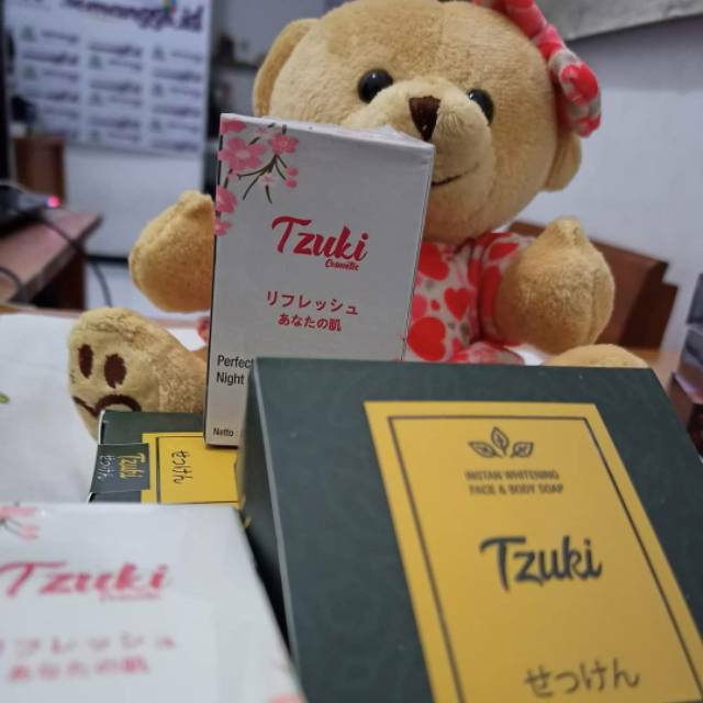 1 paket Sabun Tzuki dan Cream Tzuki, Sabun Tzuki Original, Sabun Tzuki Pemutih, Tzuki Pemutih Wajah,