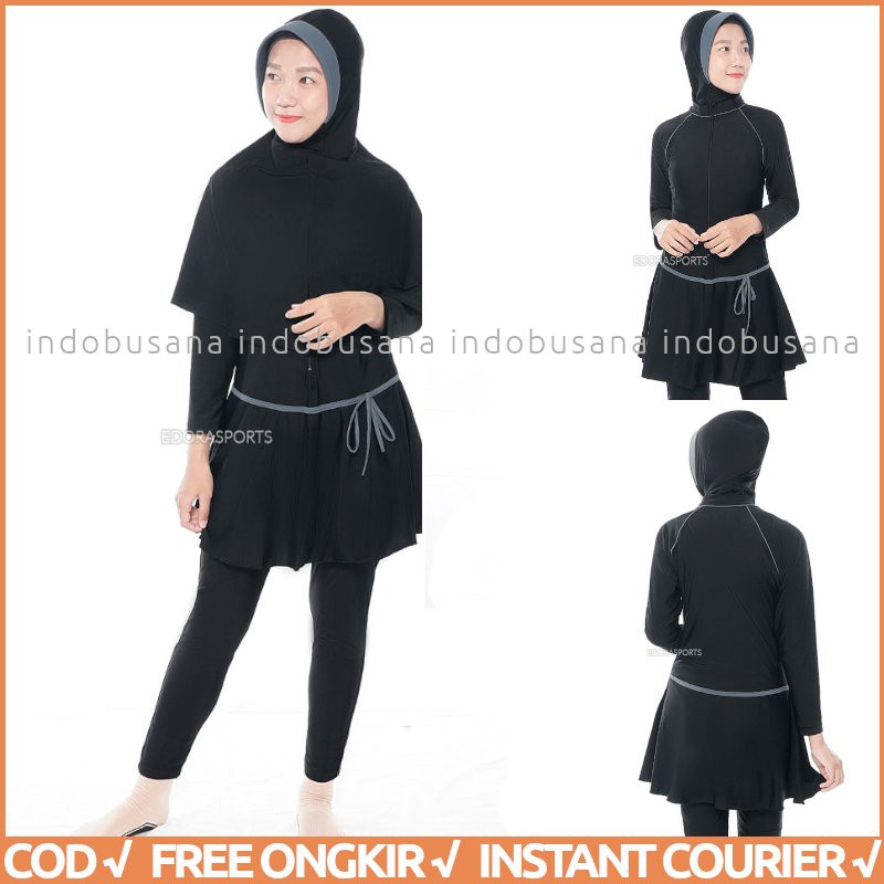 EDORA Baju Renang Muslim Wanita Dewasa NAMMI Model LOOSE FIT MUSLIMAH ORIGINAL