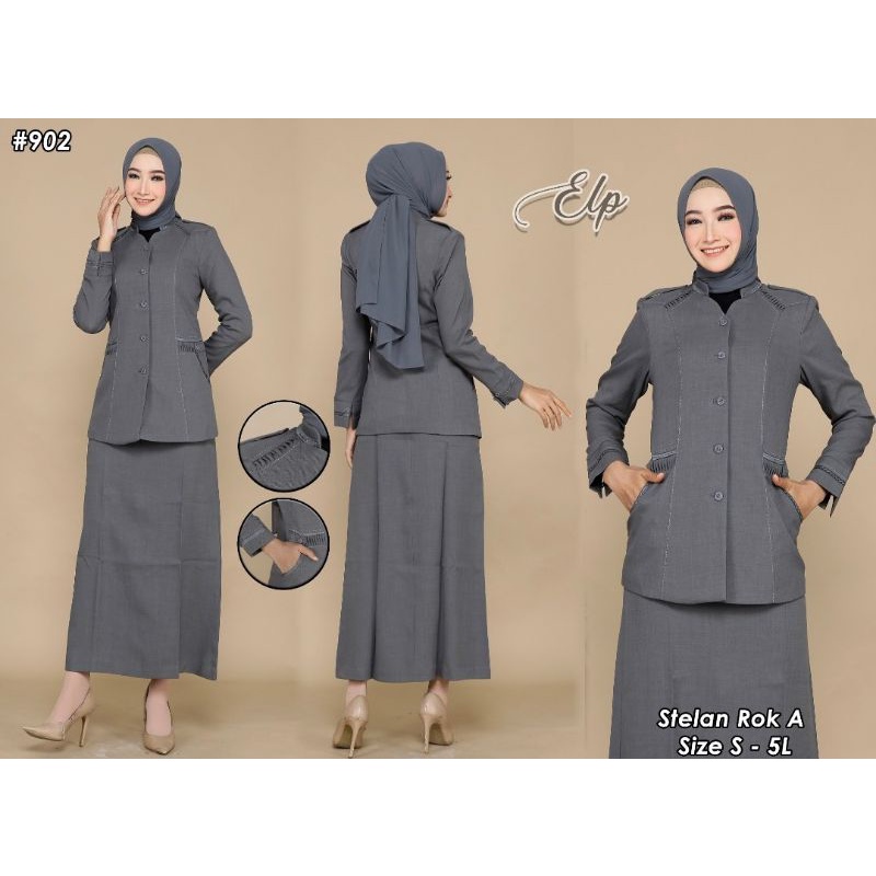 SERAGAM DINAS GURU DAN SERAGAM DINAS ASN ROK A / ROK SPAN FREE HIJAB