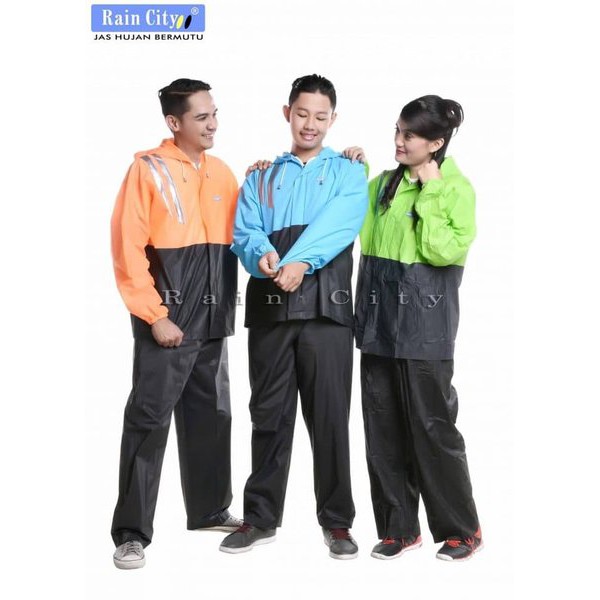 Jas Hujan Stelan BASIC DUO Rain City 69114 Jaket Celana