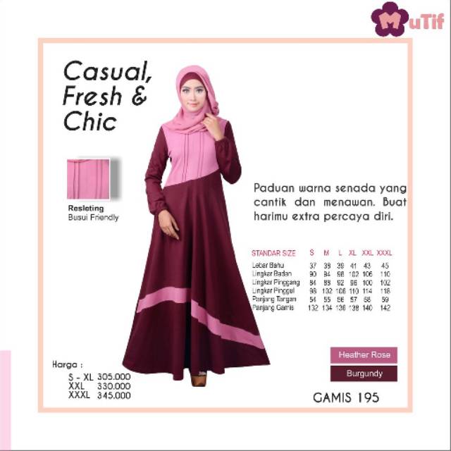 Gamis Kaos Dewasa MUTIF 195