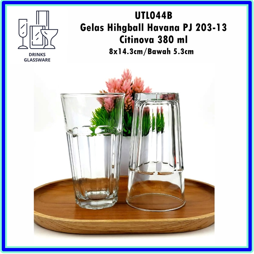 [1 Pcs] UTL044B Gelas Highball/ Havana PJ 203-13 Citinova 380ml