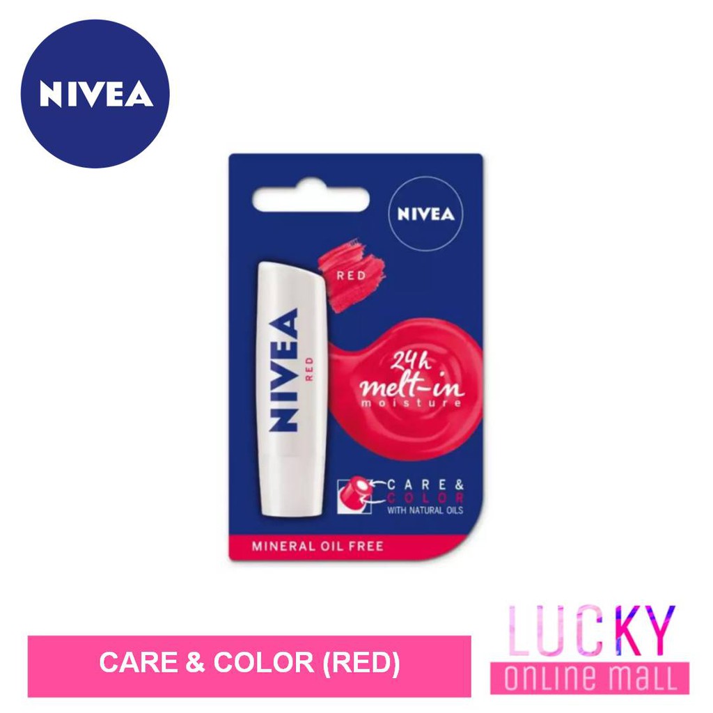 NIVEA LIP BALM CARE & COLOR RED 4.8gr