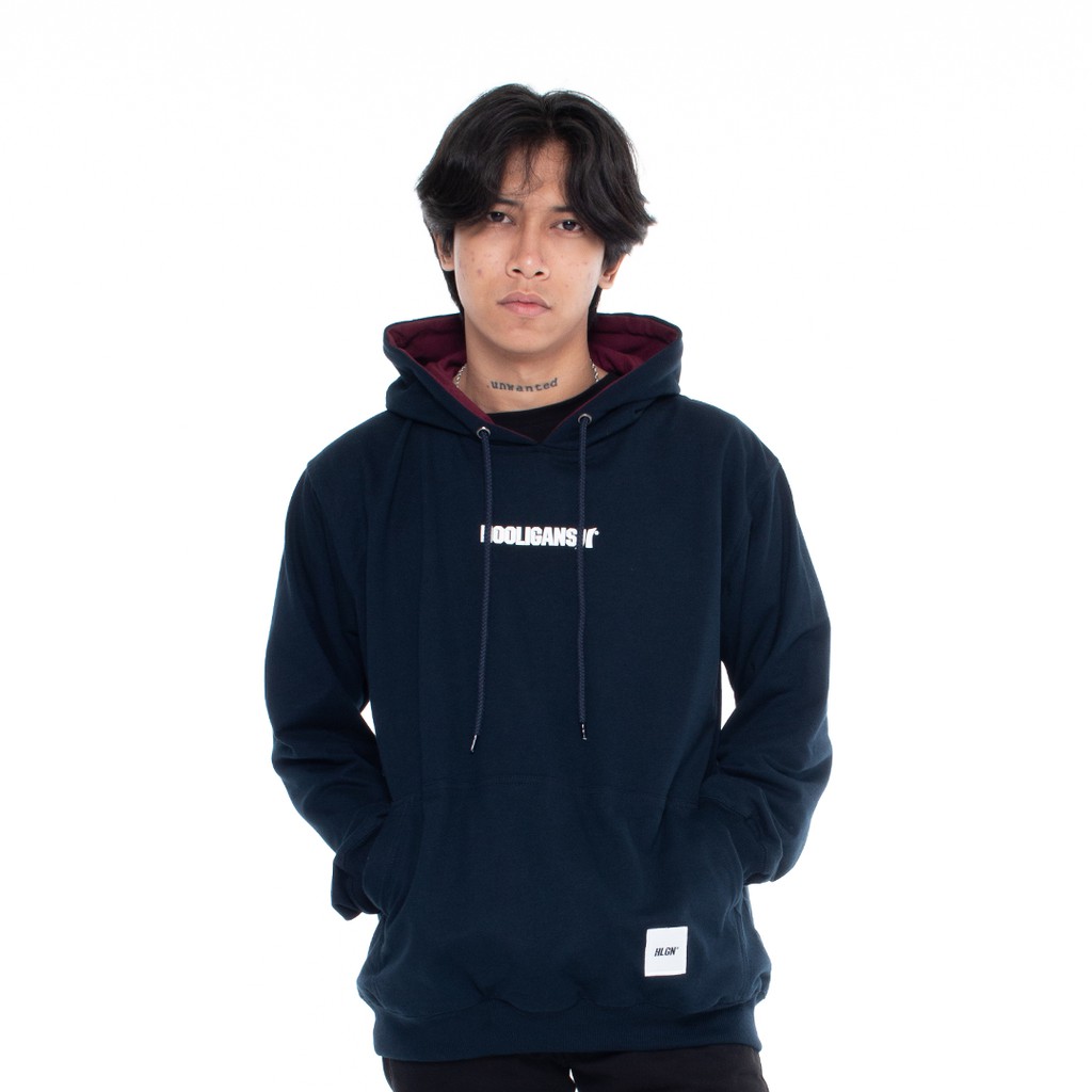 HOOLIGANS Hoodie Deux Brand Navy-5